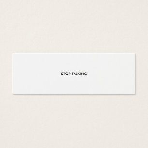 CARTES DE VISITE STOP TALKING