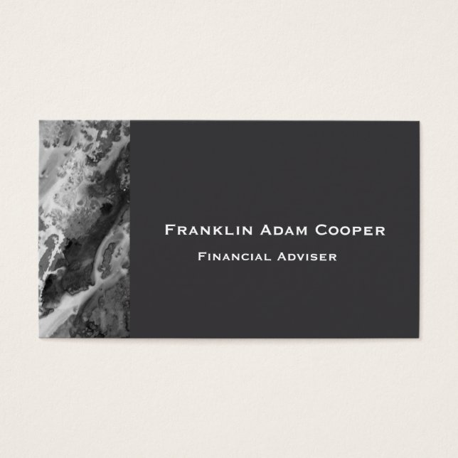 Cartes De Visite Storm Cloud Grey abstrait Granite pierre roche (Devant)