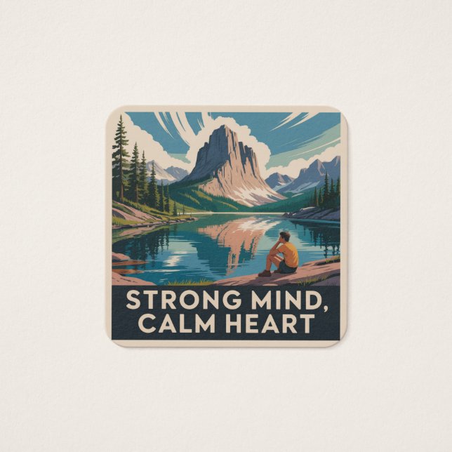 Cartes De Visite Strong Mind, Calm Heart (Devant)