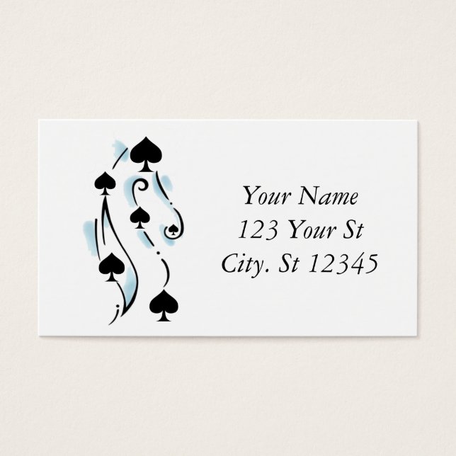 Cartes De Visite Style de tatouage de Black Spins Thunder_Cove (Devant)