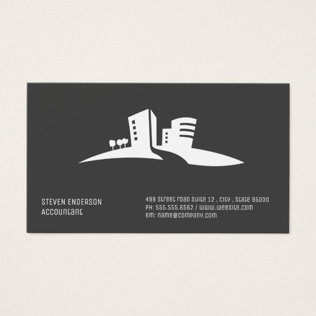 Cartes De Visite Style d'entreprise | Icône de construction (Devant)