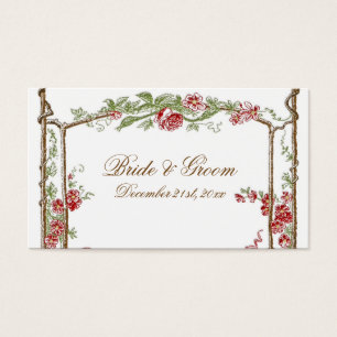 Cartes De Visite Style Letterpress Vintage Faux Bois Trellis - Roug