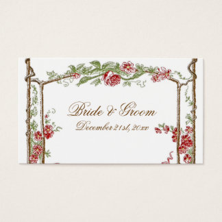 Cartes De Visite Style Letterpress Vintage Faux Bois Trellis - Roug