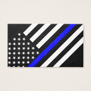 Cartes De Visite Style mince d'Américain de Blue Line