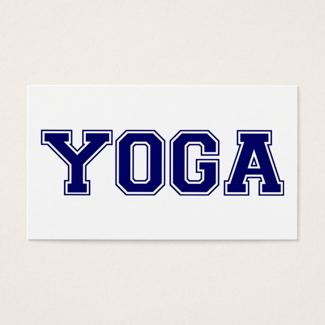 Cartes De Visite Style Université de Yoga (Devant)