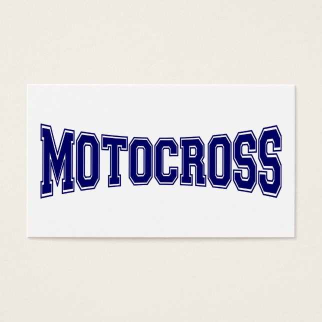 Cartes De Visite Style Université Motocross (Devant)