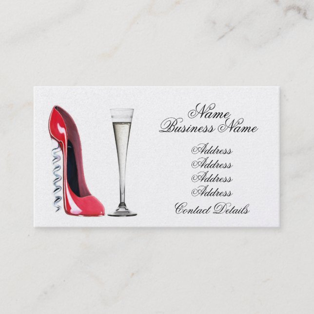 Cartes de visite stylets d'art de chaussure (Devant)