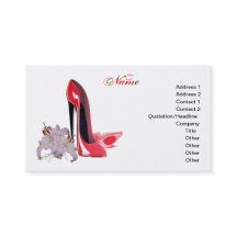 Cartes de visite stylets d'art de chaussure