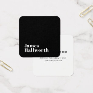 Cartes De Visite Stylish Editable Retro Modern Name (ou autre texte