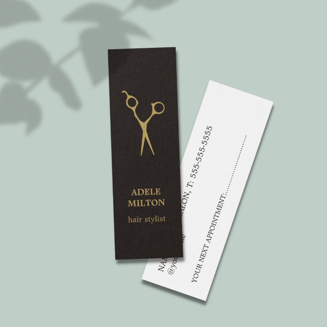 Cartes De Visite Styliste minimaliste Élégante Nomination Cheveux (Créateur téléchargé)