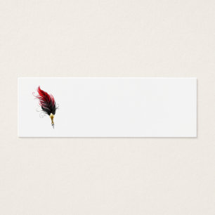 Cartes De Visite Stylo rouge en plumes avec nib or