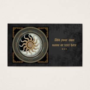 Cartes De Visite Sun et roue de païen de lune