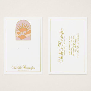 Cartes De Visite Sunrise Pink Gold Earring Jewelry