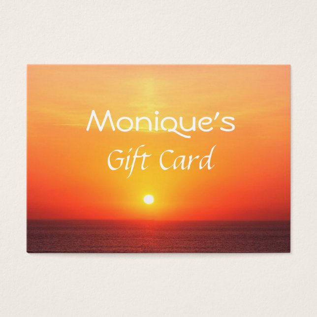 Cartes De Visite Sunrise Spa salon certificat cadeau (Devant)