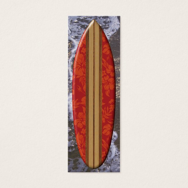 Cartes De Visite Sunset Beach Surboard Signet (Devant)