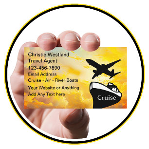 Cartes de visite Sunset pour Spécialiste du Voyage