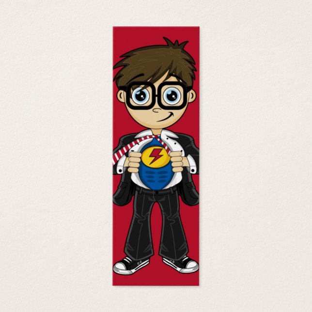 Cartes De Visite Superhero Boy Signet (Devant)