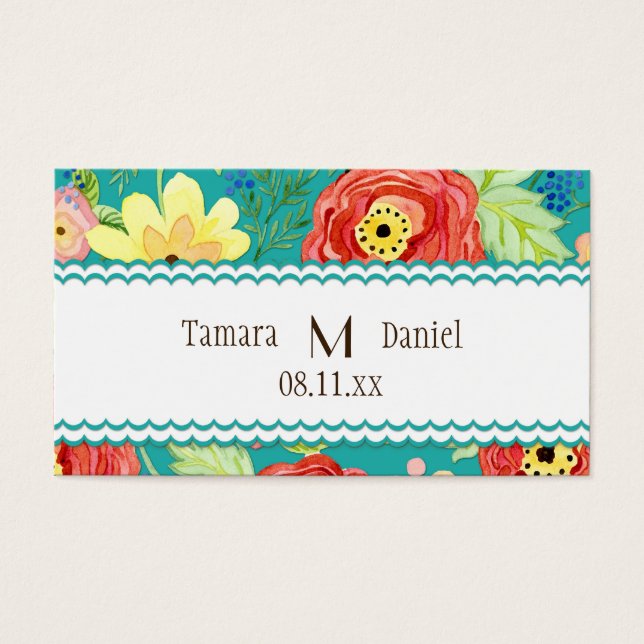 Cartes De Visite Support Rose de feuille de Ranunculus moderne (Devant)