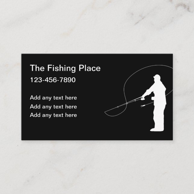 Cartes de visite sur le thème de la pêche et des s (Devant)