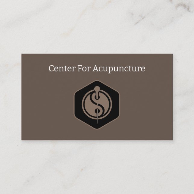 Cartes de visite sur le thème de l'acupuncture méd (Devant)