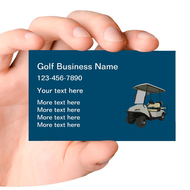 Cartes de visite sur le thème du chariot de golf (Créateur téléchargé)