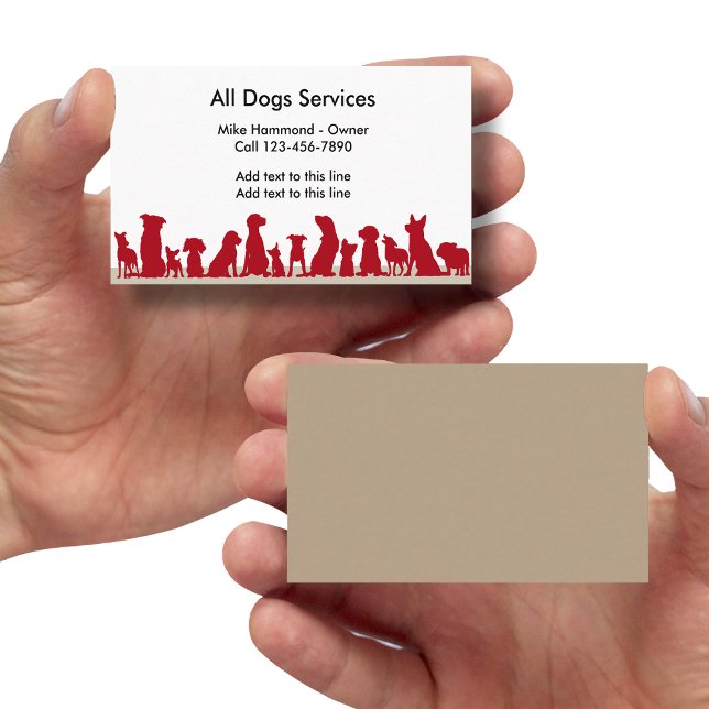 Cartes de visite sur le thème du chien (Créateur téléchargé)