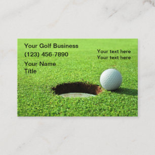 Cartes de visite sur le thème du golf