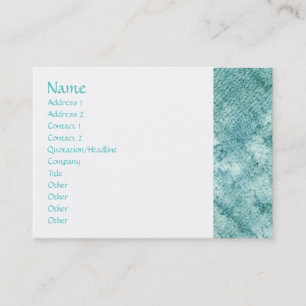 Cartes de visite surdimensionnés turquoises