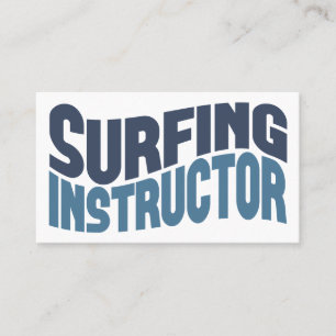 Cartes de visite surfants d'instructeur