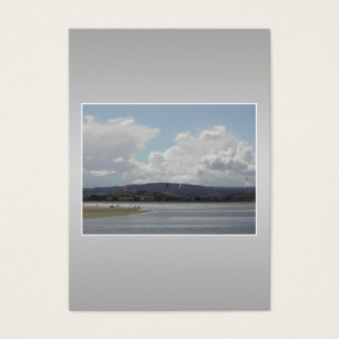 Cartes De Visite Surfers de cerf-volant. Vue pittoresque. Sur le
