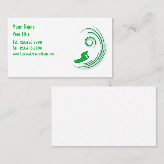 Cartes de visite Surfing (Devant / Derrière)