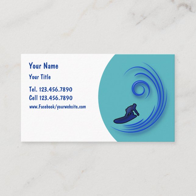 Cartes de visite Surfing (Devant)