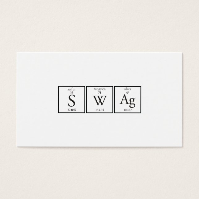 Cartes De Visite Swag (Devant)