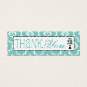 Cartes De Visite Sweet Cake Skinny TY Cadeau Tag Turq