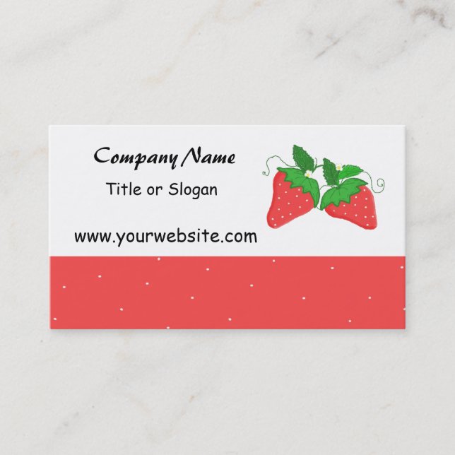 Cartes de visite Sweet Strawberry (Devant)