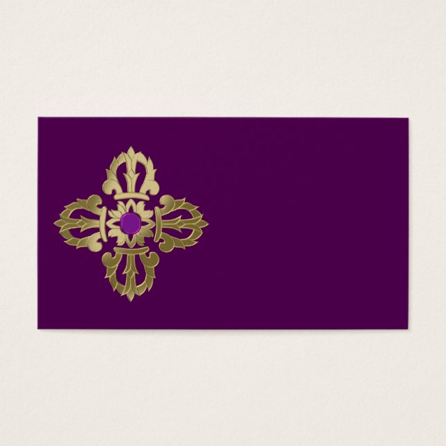 Cartes De Visite Symbole bouddhiste doré Vajra (Devant)