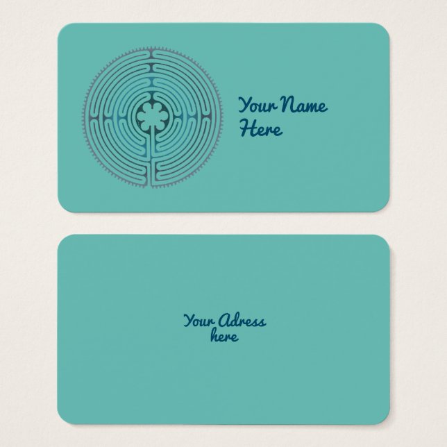 Cartes De Visite Symbole de géométrie sacrée - Chartres Labyrinthe  (Devant & derrière)