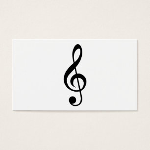 Cartes De Visite Symbole de musical de G-Clef de clef triple