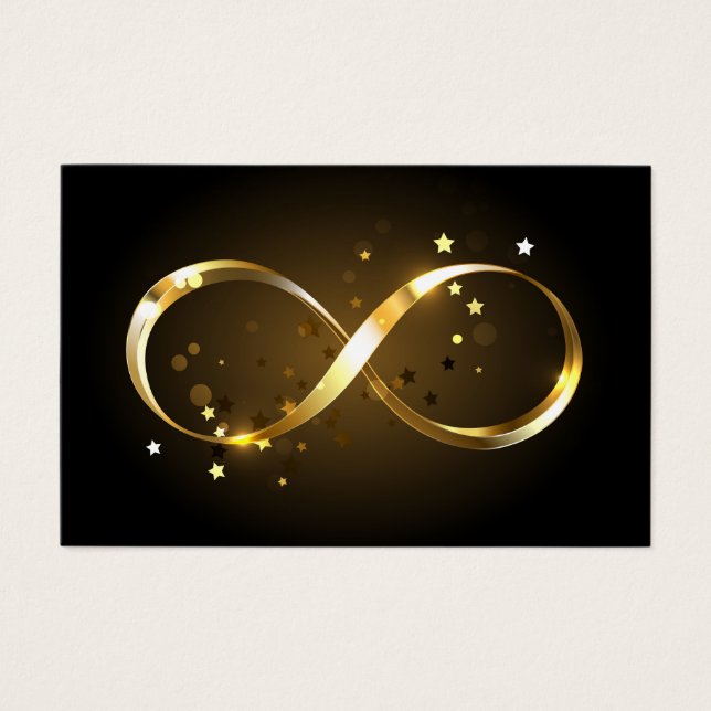 Cartes De Visite Symbole d'infini doré (Devant)