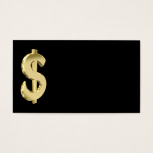 Cartes De Visite Symbole dollar d'or