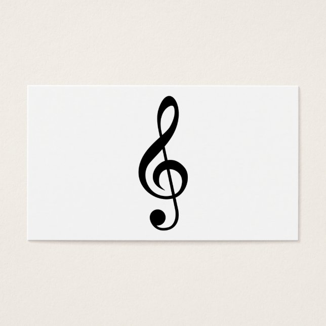 Cartes De Visite Symbole musical G-Clef Treble Clef (Devant)