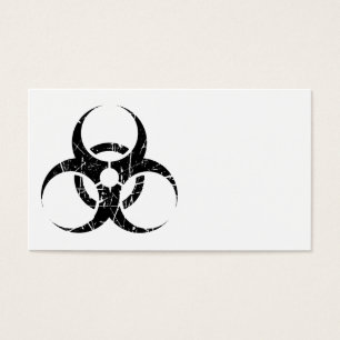 Cartes De Visite Symbole noir rayé de Biohazard