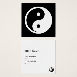 Cartes De Visite Symbole Yin Yang - tatouage solide design 2