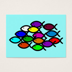 Cartes De Visite Symboles chrétiens de poissons - école