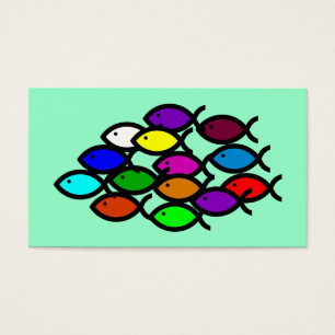 Cartes De Visite Symboles chrétiens de poissons - école