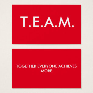 Cartes De Visite T.E.A.M. T-shirt CUTE