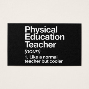 Cartes De Visite T-shirts de professeur d'éducation physique