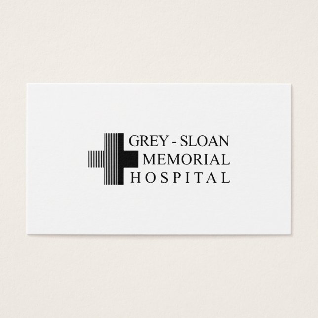 Cartes De Visite t-shirts d'infirmières de l'hôpital du mémorial gr (Devant)