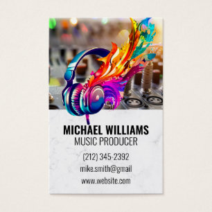 Cartes De Visite Table de mixage   Technologie   Producteur
