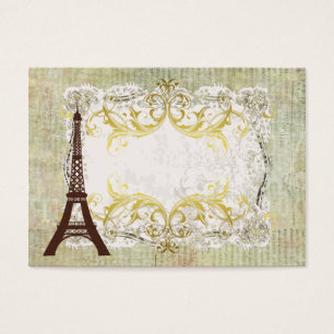 Cartes De Visite Tableau vintage romantique de Paris